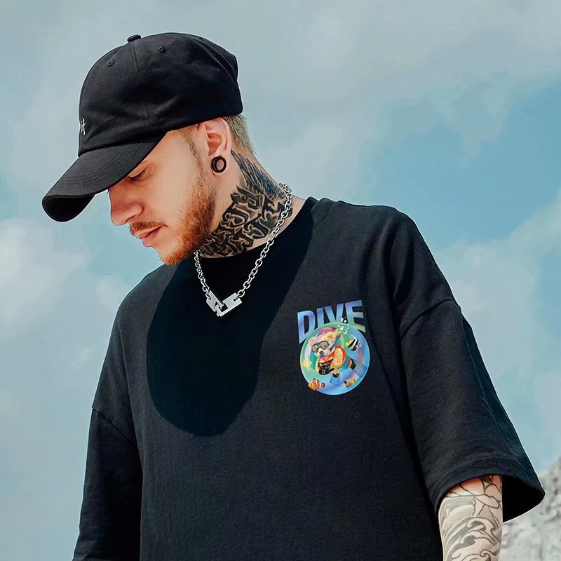 Round face print men's hip-hop T-shirt high-quality comfortable and breathable fashion street daily travel home party, White;black
Round face print men's hip-hop T-shirt high-quality comfortable and breathable fashion street daily travel home party, White;black