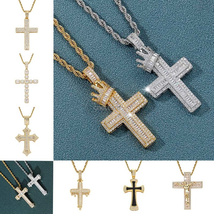 Jesus Cross Necklace Bling Cubic Zircon Jewelry Set Diamond Hip Hop 18k Gold Drop Crosses Crown Pendant Necklaces Women Men Fashion Will and, Silver
Jesus Cross Necklace Bling Cubic Zircon Jewelry Set Diamond Hip Hop 18k Gold Drop Crosses Crown Pendant Necklaces Women Men Fashion Will and, Silver