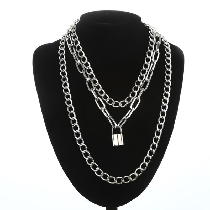 Layered Chain Necklace Neck Chains Lock Pendant Jewelry For Women Punk Choker Padlock Goth Grunge Aesthetic Accessories
Layered Chain Necklace Neck Chains Lock Pendant Jewelry For Women Punk Choker Padlock Goth Grunge Aesthetic Accessories