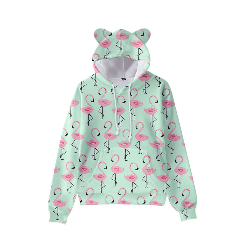 Light green red-crowned crane print cute boy girl clothes hooded 3D printed hooded sweater tops autumn early winter ears hooded pullover, Black
Light green red-crowned crane print cute boy girl clothes hooded 3D printed hooded sweater tops autumn early winter ears hooded pullover, Black