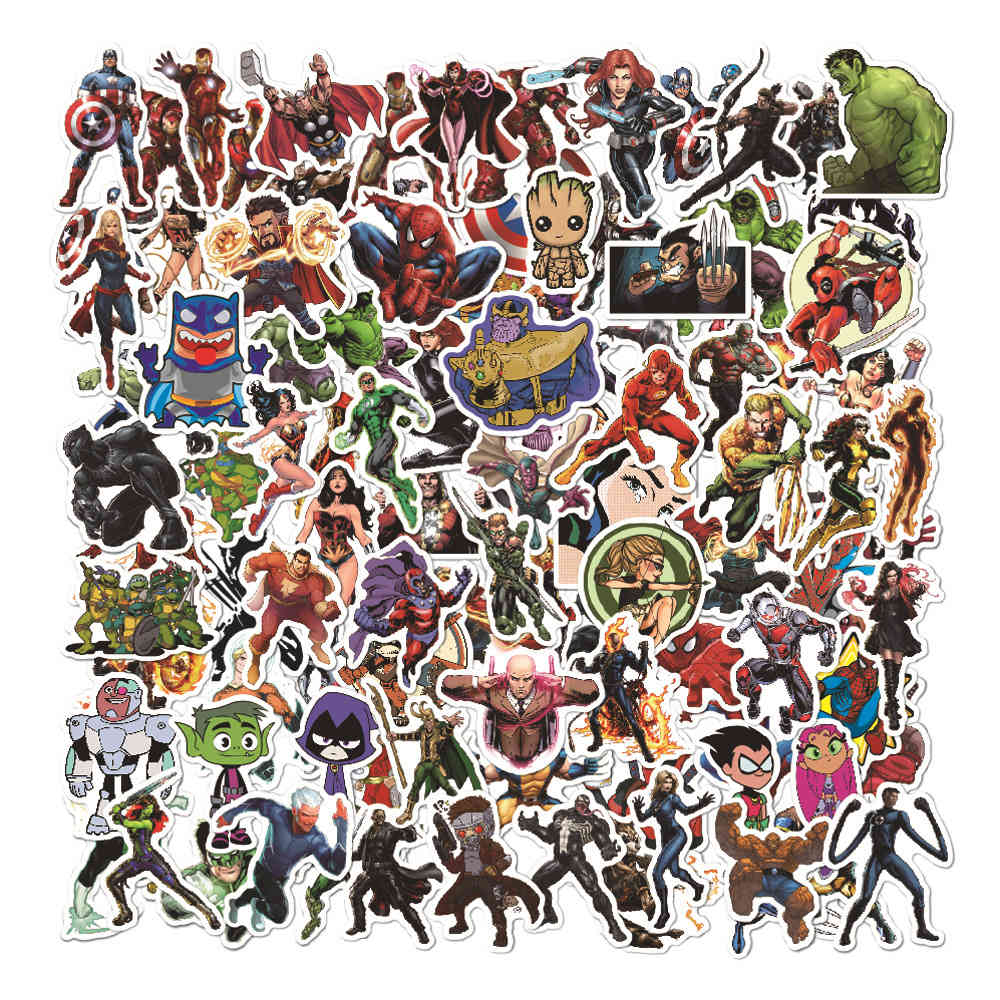 104 Cartoon Stickers of Manwei Hero Skateboard Trolley Case Waterproof 100 Dc Graffiti
104 Cartoon Stickers of Manwei Hero Skateboard Trolley Case Waterproof 100 Dc Graffiti