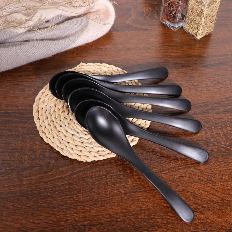Spoons 6PCS A5 Melamine Flatware Black Imitation Porcelain Soup Spoon Durable Tableware For Home (YG140155)
Spoons 6PCS A5 Melamine Flatware Black Imitation Porcelain Soup Spoon Durable Tableware For Home (YG140155)