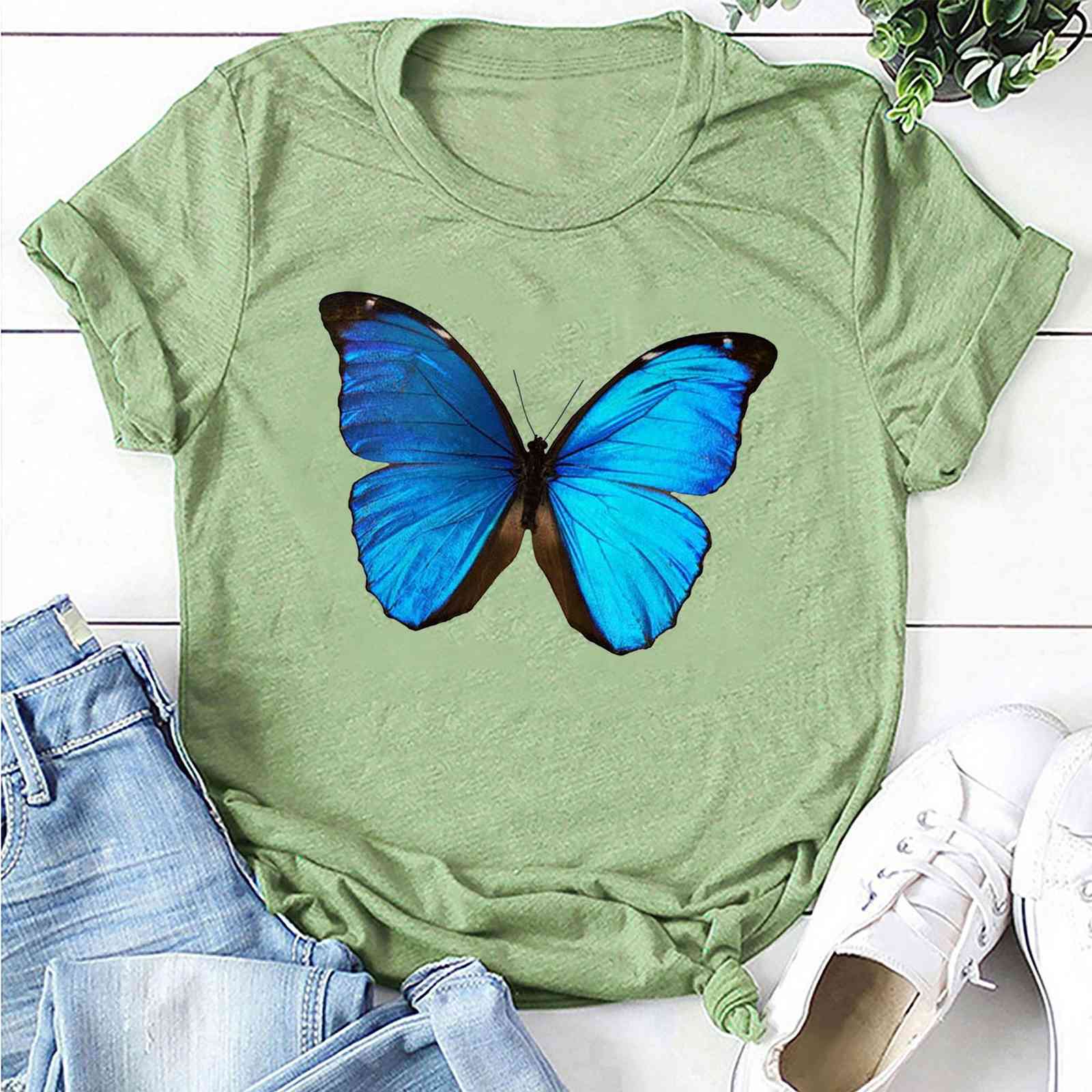large loose fit fashion women's t-shirt 2021 street trendsetter, White