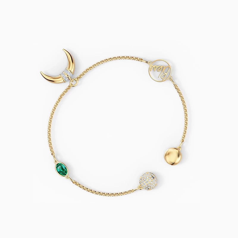 Fashion New REMIX COLLECTION HORN STRAND Ladies Bracelet Modern Egyptian Decoration Crystal Women Romantic Jewelry Gift224t