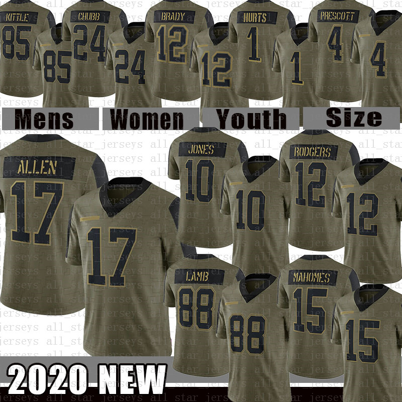 Mac Jones Nick Chubb Patrick Mahomes 2021 Salute To Service Jersey Josh Allen Dak Prescott CeeDee Lamb Justin Fields Jalen Hurts George Kittle Tom Brady Aaron Rodgers, 2021 jersey (bulang)
Mac Jones Nick Chubb Patrick Mahomes 2021 Salute To Service Jersey Josh Allen Dak Prescott CeeDee Lamb Justin Fields Jalen Hurts George Kittle Tom Brady Aaron Rodgers, 2021 jersey (bulang)