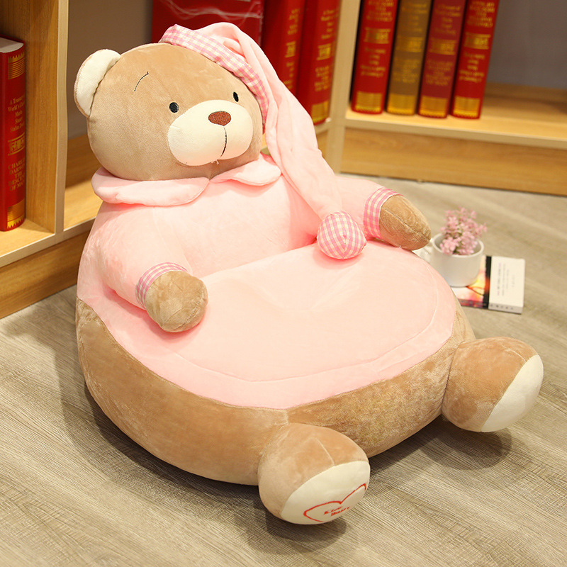 Cute Teddy Bear Sofa Chair Plush Toys Plush Sleeping Comfort Pillow Cushion Stuffed Toy Baby Seat Kids Gifts for Kids Birthday