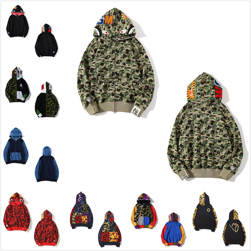 Fashion men zip-front shark hoodie camouflage print batching ape Sweatshirt cardigan Hoodies Hip Hop Letters Long Sleeve Plush mens womens coats 3, Black
Fashion men zip-front shark hoodie camouflage print batching ape Sweatshirt cardigan Hoodies Hip Hop Letters Long Sleeve Plush mens womens coats 3, Black