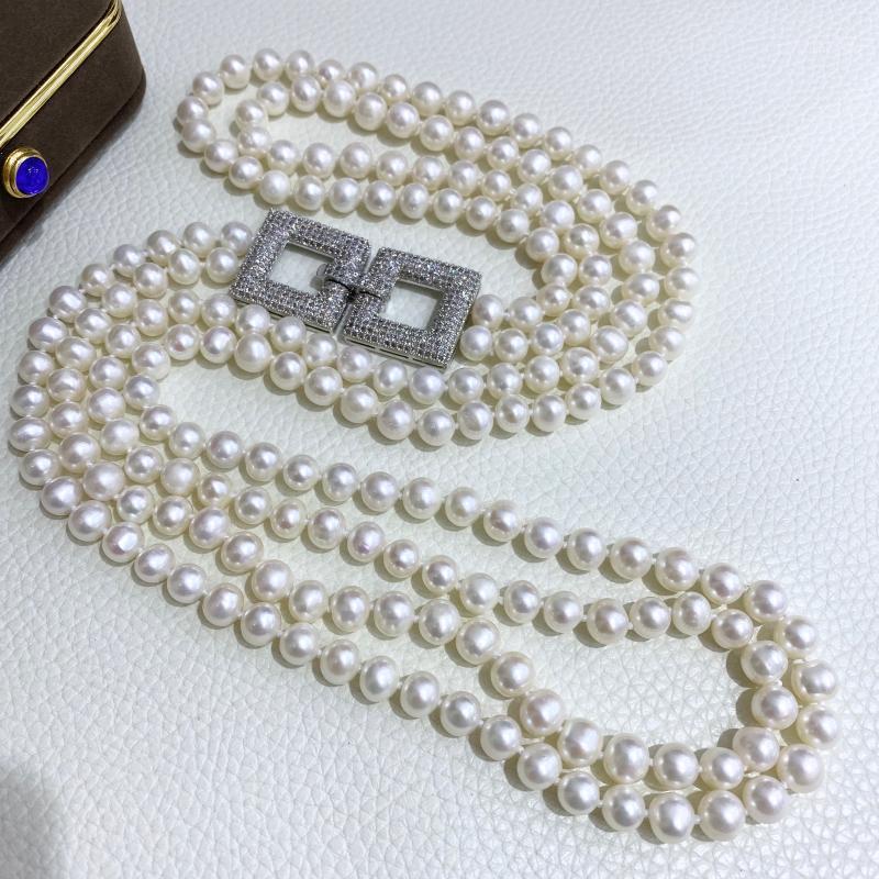 Double Strand Pearl Necklace Genuine Real 2 Rows Long Multistrand Jewelry Winter Women Gifts Chains
Double Strand Pearl Necklace Genuine Real 2 Rows Long Multistrand Jewelry Winter Women Gifts Chains