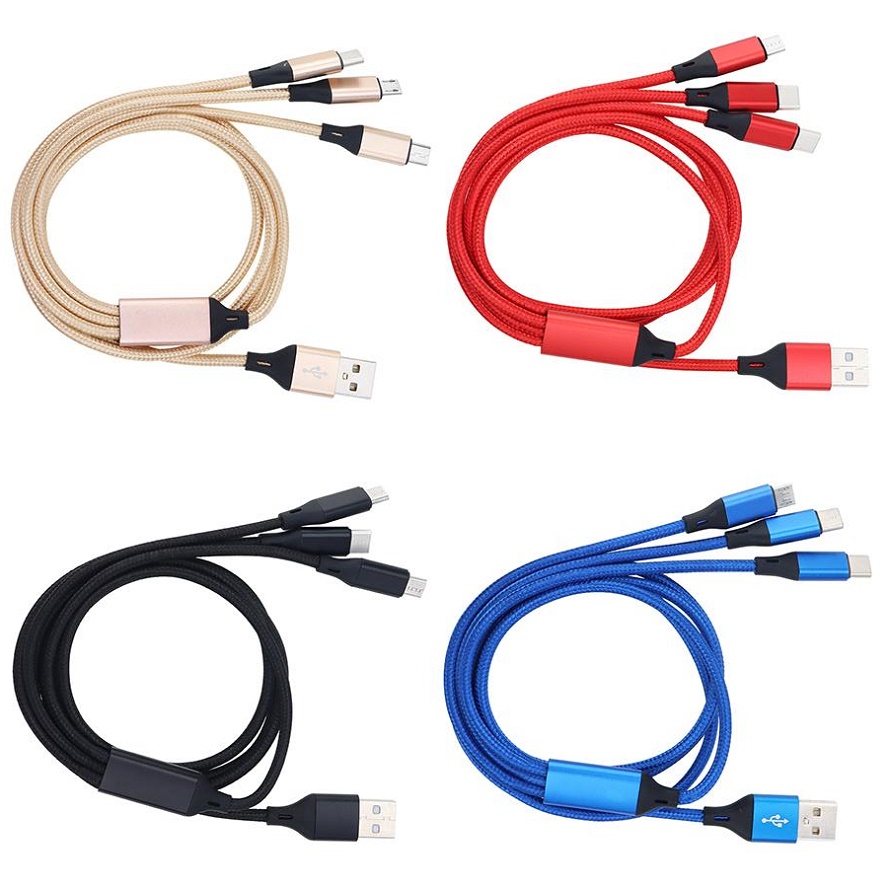 3 in 1 Nylon Braided Multi USB Fast Charging Cables Micro V8 Type C Cable Phones Charger For Xiaomi Samsung Android Charger Cord Mobile Cell Phone Google LG Type-C, Black
3 in 1 Nylon Braided Multi USB Fast Charging Cables Micro V8 Type C Cable Phones Charger For Xiaomi Samsung Android Charger Cord Mobile Cell Phone Google LG Type-C, Black