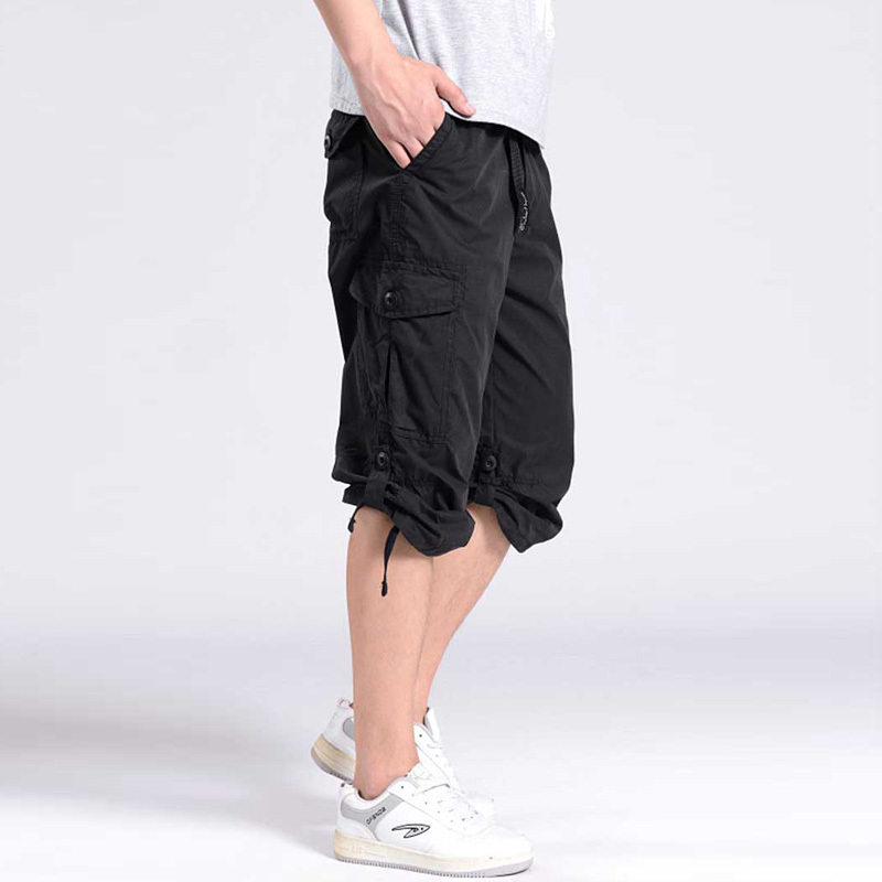 Summer Combat Men Cargo Shorts Plus Size XXXL 4XL 5XL 7XL 6XL Casual Man Army Green Baggy Losse Pockets Long Shorts Male 210518