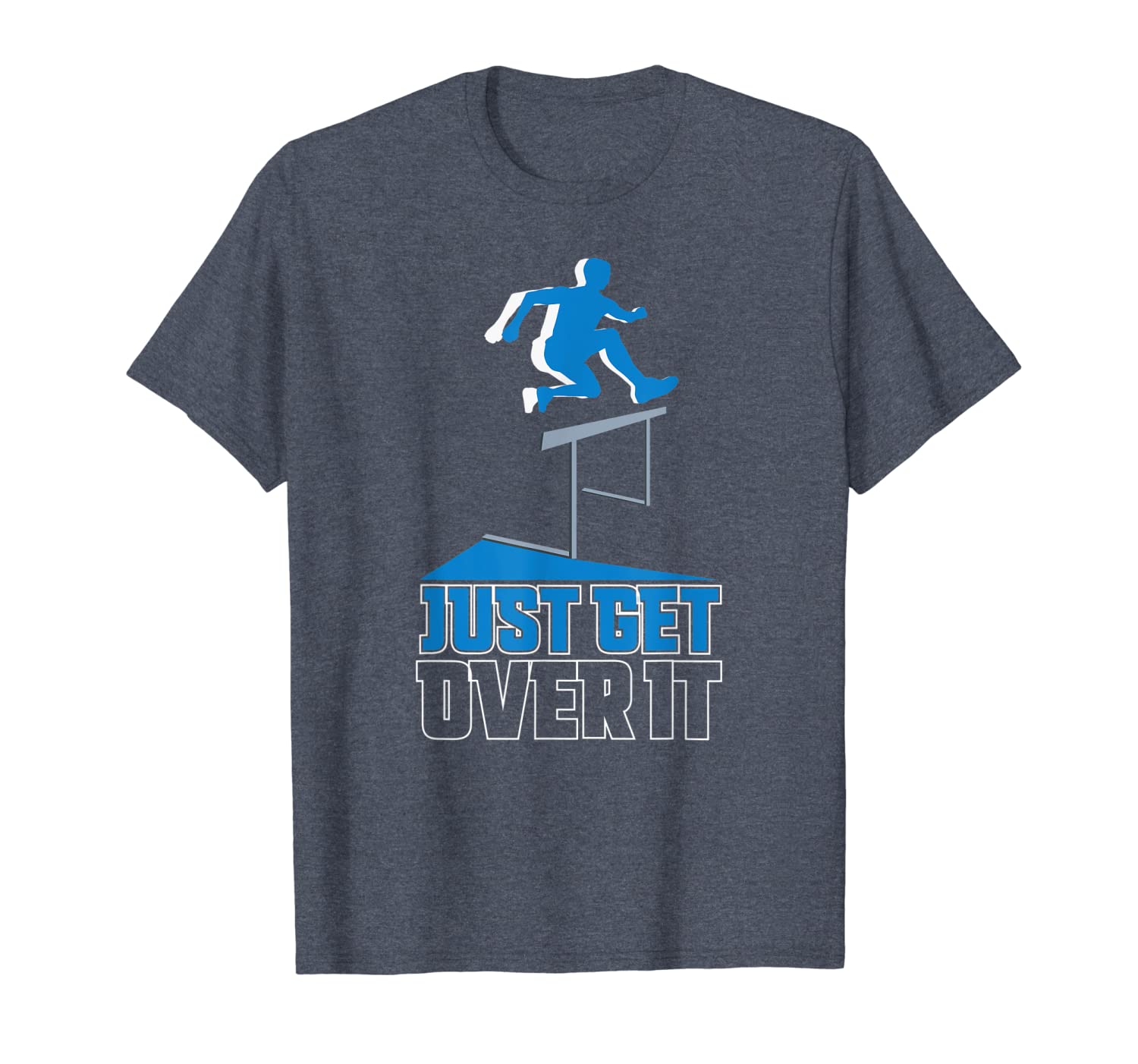 just get over it hurdle shirt for running athletes, White;black
just get over it hurdle shirt for running athletes, White;black