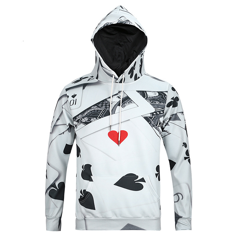 Sweatshirts New High Quality Mens Leisure black and white poker red heart men's large street fashion brand hooded sweater
Sweatshirts New High Quality Mens Leisure black and white poker red heart men's large street fashion brand hooded sweater