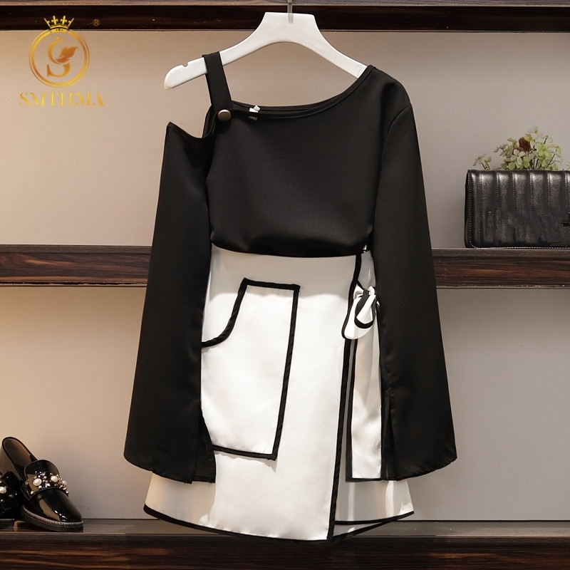 Summer Women Plus Size Slash Off Shoulder Blosue +Elegant Irregular Skirt Suits Fashion Office Work Suit 210520, Photo color
Summer Women Plus Size Slash Off Shoulder Blosue +Elegant Irregular Skirt Suits Fashion Office Work Suit 210520, Photo color