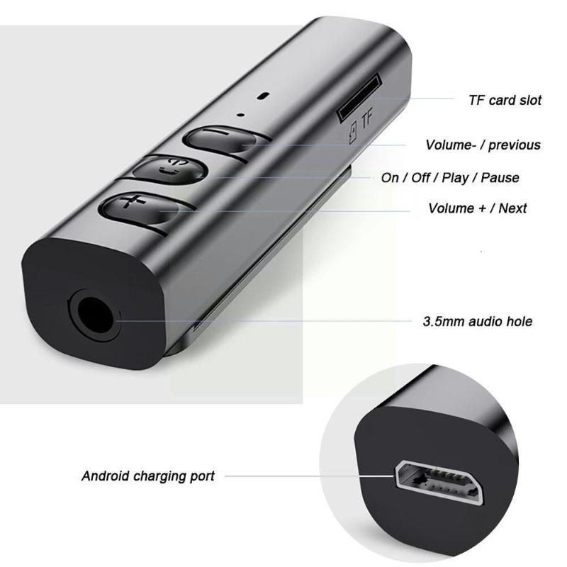 & MP4 Players Mini Lavalier Type Bluetooth MP3 Player Portable HiFi Card Music .5 With Drop Audio AUX Slot Sport Car R3G2