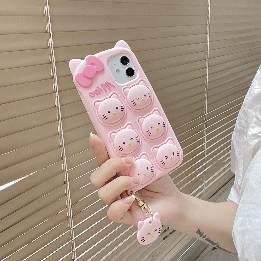 Relieve stress bowknot Cat Silicone cases for iPhone 6S 7 8 Plus XS XR 11 12 13 Pro Max Can be pressed back cover Protective shell phone case With pendant Retail link, White
Relieve stress bowknot Cat Silicone cases for iPhone 6S 7 8 Plus XS XR 11 12 13 Pro Max Can be pressed back cover Protective shell phone case With pendant Retail link, White