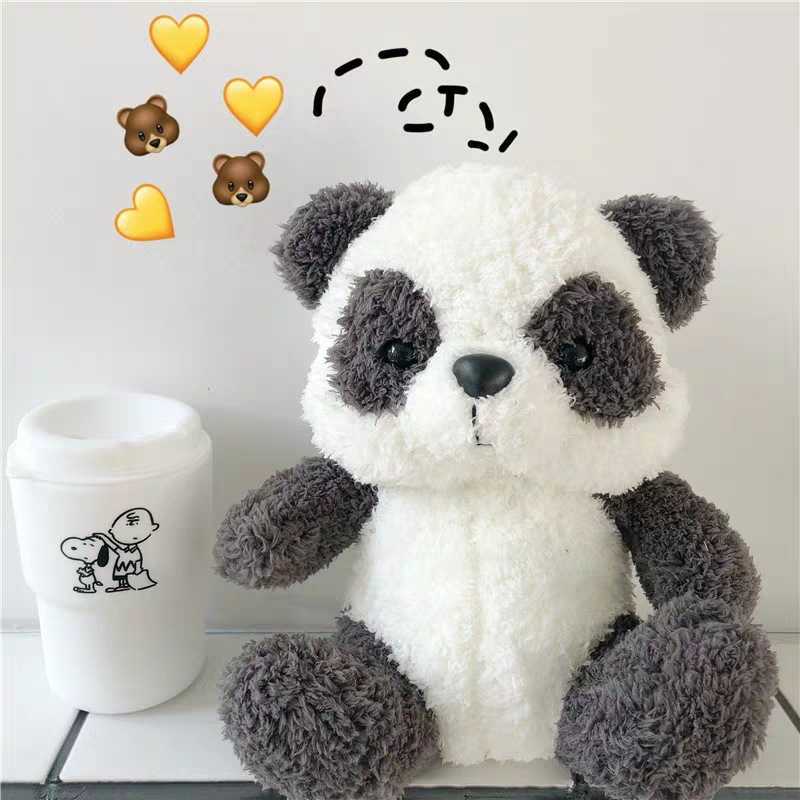 22cm Cute Panda Plush Toys Soft Animal Pig Mouse Dog Pendant Doll stuffed toy For Kids Birthday Gifts 210728