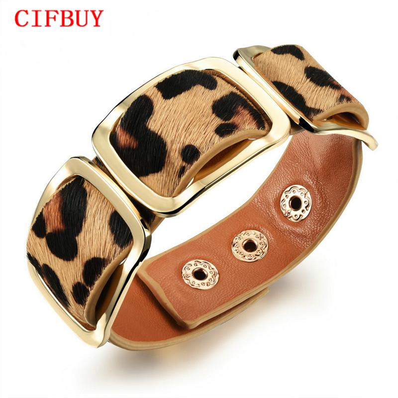 Charm Bracelets CIFBUY Leather Woman & Bangles European American Black/Orange/Leopard Print Color Women Jewelry Gift PH1004, Golden;silver
Charm Bracelets CIFBUY Leather Woman & Bangles European American Black/Orange/Leopard Print Color Women Jewelry Gift PH1004, Golden;silver