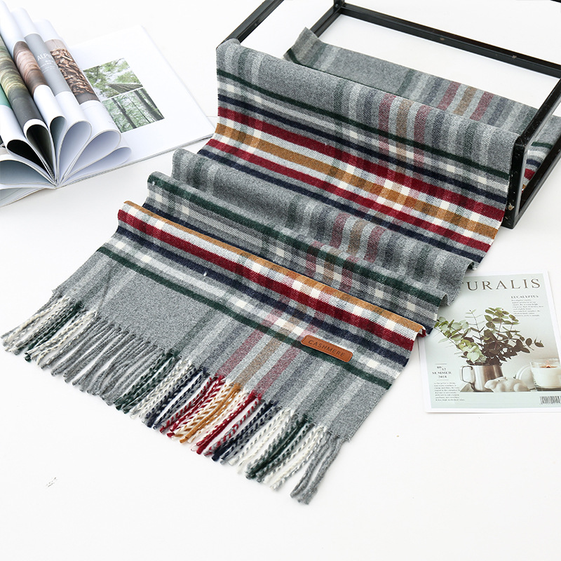 Autumn and Winter New Womens Scarf Wool Color Striped Knitted Warm Scarf Thickened Scarf Wholesale
Autumn and Winter New Womens Scarf Wool Color Striped Knitted Warm Scarf Thickened Scarf Wholesale