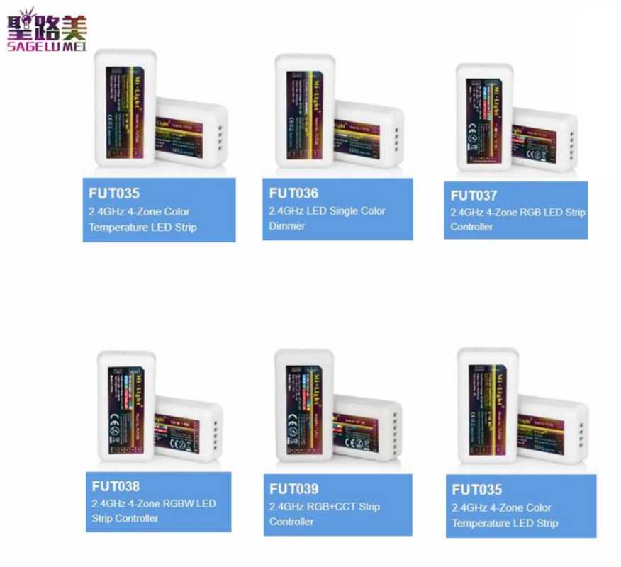 Mi Light 2.4G RF FUT035 FUT036 FUT037 FUT038 FUT039 LED Controller Dimmer For Single Color CCT RGB RGBW RGB+CCT Strip Tape Controllers
Mi Light 2.4G RF FUT035 FUT036 FUT037 FUT038 FUT039 LED Controller Dimmer For Single Color CCT RGB RGBW RGB+CCT Strip Tape Controllers