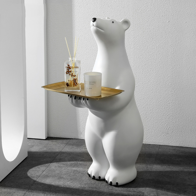Creative Polar Bear Floor Ornaments Large Animal Storage Tray Living Room Entrance Home Decorations Housewarming
Creative Polar Bear Floor Ornaments Large Animal Storage Tray Living Room Entrance Home Decorations Housewarming
