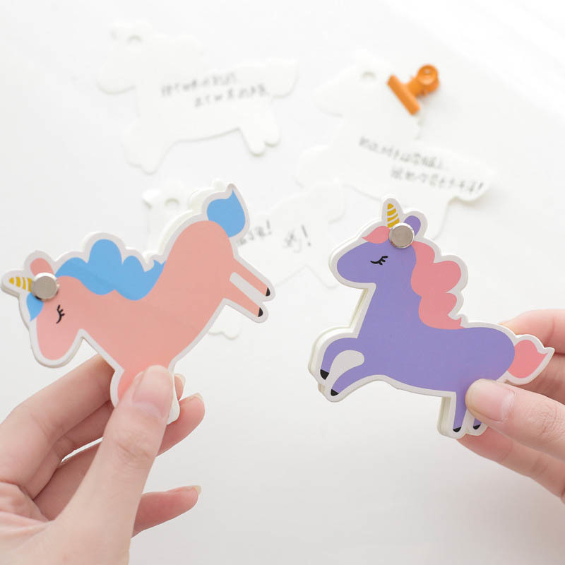 1Pcs Memo Pad Cactus /Unicorn Shape Student Stationery Office Accessories Sticky Notes Portable Bookmark School Supplies