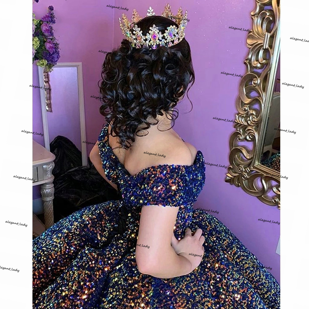 Puffy Skirt Princess Quinceanera Dresses Off Shoulder Beaded Sequins Lace-up Corser Vestidos formales Sweety 15 Prom Dress