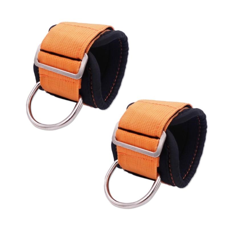 Whole 2Pcs Home Gym Fitness Adjustable Ankle Strap Dring Attachment For Cable Machine Equipment Accessories Support