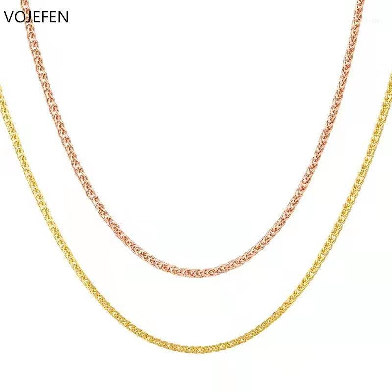 Chains VOJEFEN 18K Gold Necklace-Yellow ,White Or Rose AU750 Real Chain Link Necklace Fine Jewelry1 
Chains VOJEFEN 18K Gold Necklace-Yellow ,White Or Rose AU750 Real Chain Link Necklace Fine Jewelry1