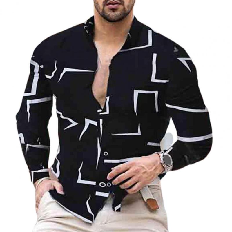 Men's Casual Shirts 60%Men Shirt Turn-down Collar Single-breasted Irregular Pattern All Match Spring For Daily Wear, Black
Men's Casual Shirts 60%Men Shirt Turn-down Collar Single-breasted Irregular Pattern All Match Spring For Daily Wear, Black
