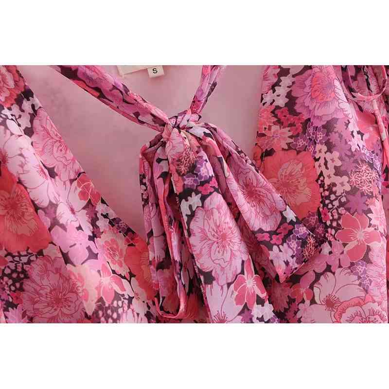 Romantic Ruched Package hips Floral Print Mini Dress Women Sexy Lacing up Tie Bow Collar Short Irregular Party Dresses Vestido 210429