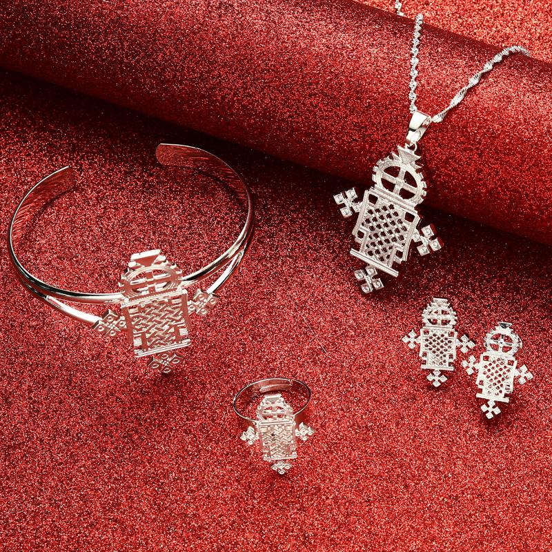 Earrings & Necklace Habesha African Wedding Set Jewelry Eritrea Ethiopian Bridal Jewellery Sudan Accessories Gift, Silver
Earrings & Necklace Habesha African Wedding Set Jewelry Eritrea Ethiopian Bridal Jewellery Sudan Accessories Gift, Silver