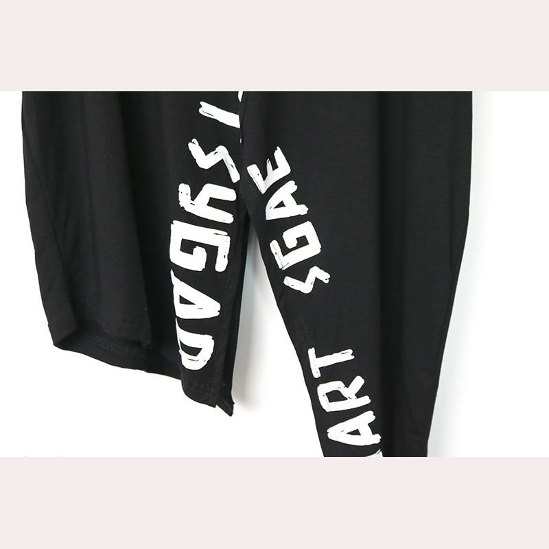 XITAO Irregular Letter T Shirt Fashion New Women Pullover Goddess Fan Print Patchwork Elegant Casual Style Loose Tee XJ4820 210322