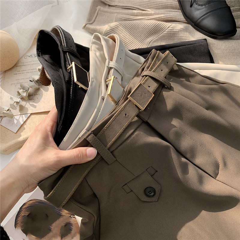 Nomikuma Elegant Causal Women Shorts Korean Belt High Waist Wide Leg Short Spring New Femme Bottoms Mujer 6E867 210427