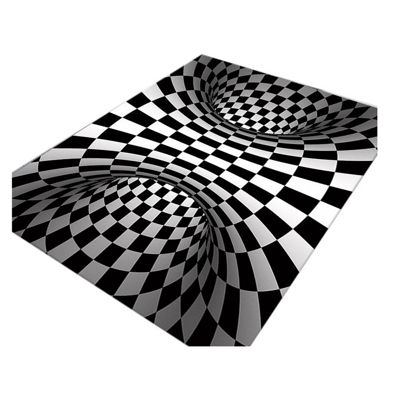 Carpets Black And White Visual Carpet Living Room Bedroom Coffee Table Mat 3D Geometric Stereo Illusion Floor
Carpets Black And White Visual Carpet Living Room Bedroom Coffee Table Mat 3D Geometric Stereo Illusion Floor