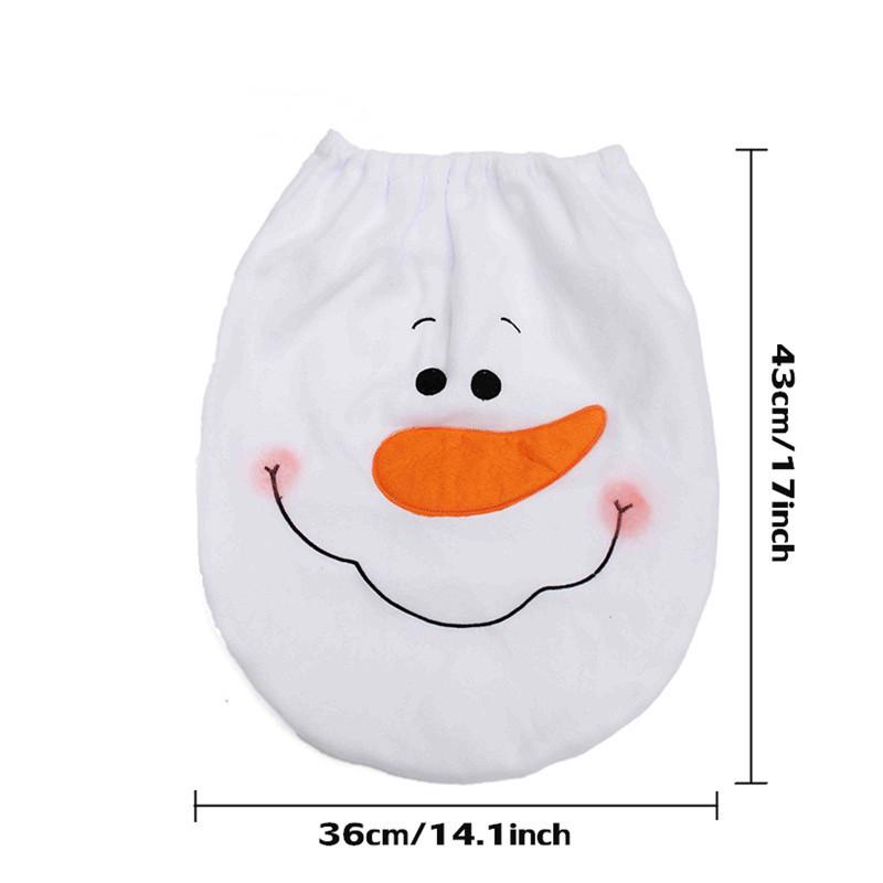 Decorations For Home Snowman Santa Claus Seat Cover Toilet lid Elf New Year Christmas Ornamets new Free shipping