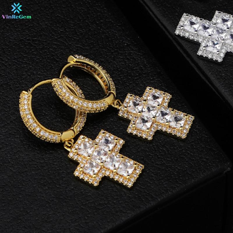 Dangle & Chandelier Vinregem Luxury 925 Sterling Silver Created Moissanite Gemstone Party Unisex Cross Drop Earrings Fine Jewelry Wholesale
Dangle & Chandelier Vinregem Luxury 925 Sterling Silver Created Moissanite Gemstone Party Unisex Cross Drop Earrings Fine Jewelry Wholesale