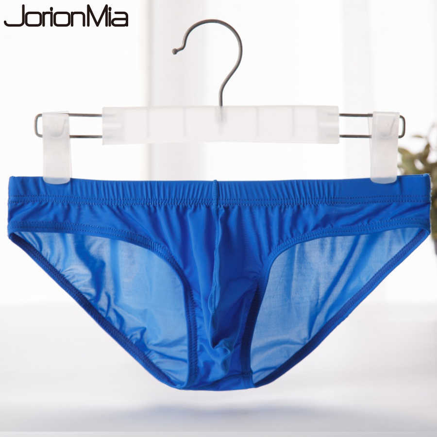 Men's Briefs Ice Silk Panties Ultra-thin Silky Breathable Underpants Man low waist briefs comfortable cool underwear male YJ003 210707 - view 3
