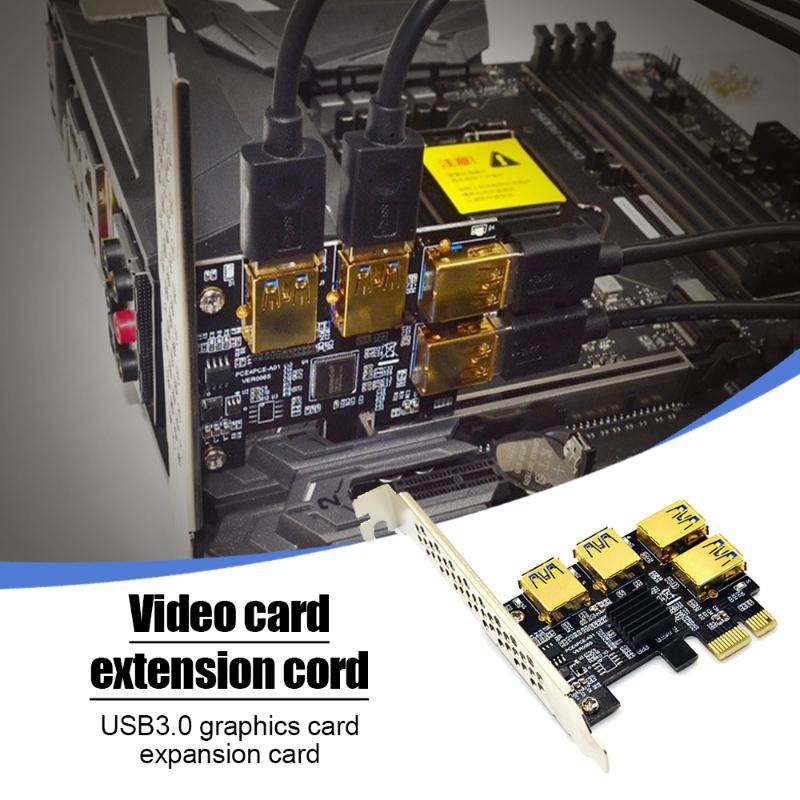 1 To 4 PCI Express Riser Card USB 3.0 1x 16x PCIE Port Multiplier Adapter For BTC Miner Mining Computer Cables & Connectors
1 To 4 PCI Express Riser Card USB 3.0 1x 16x PCIE Port Multiplier Adapter For BTC Miner Mining Computer Cables & Connectors