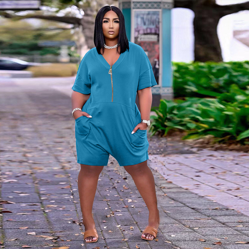 Casual Solid Loose Rompers Womens Jumpsuit 2021 Summer Deep V Neck Short Sleeve Biker Playsuit Office Lady Zipper Pocket Outfit, Black;white
Casual Solid Loose Rompers Womens Jumpsuit 2021 Summer Deep V Neck Short Sleeve Biker Playsuit Office Lady Zipper Pocket Outfit, Black;white