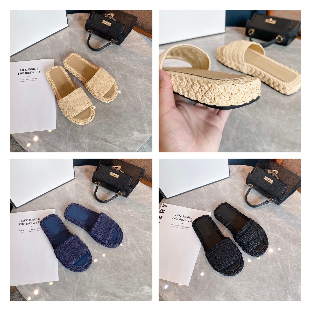 Luxury Designer Women Slippers Rope Woven Sliders Sandals A2 Ladies Solid Scuffs Leisure Sandals Fashion Casual Shoes Top Quality with Box, Color 2
Luxury Designer Women Slippers Rope Woven Sliders Sandals A2 Ladies Solid Scuffs Leisure Sandals Fashion Casual Shoes Top Quality with Box, Color 2