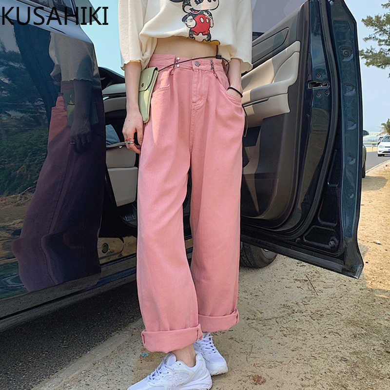 KUSAHIKI Demin Pants Women Korean High Waist Long Trousers Causal Solid Jeans Wide Leg Pants Pantalones De Mujer 6G923 210602, White
KUSAHIKI Demin Pants Women Korean High Waist Long Trousers Causal Solid Jeans Wide Leg Pants Pantalones De Mujer 6G923 210602, White