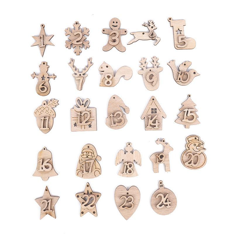 Christmas Decorations 24pcs/set DIY Clips Xmas Tree Wooden Pendant Countdown Number Label Hanging Tags Advent Calendar Ornaments
Christmas Decorations 24pcs/set DIY Clips Xmas Tree Wooden Pendant Countdown Number Label Hanging Tags Advent Calendar Ornaments