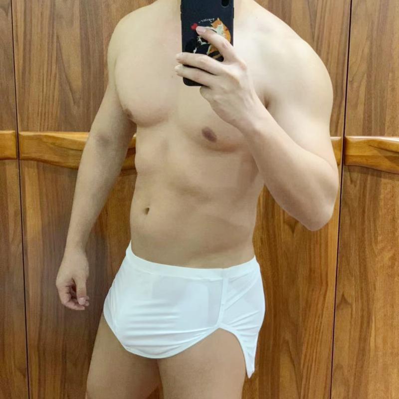 Underpants Grey White Solid Thin Perspective Loose Sexy Fun Boxer Shorts Fashion Printing Gay Men's Underwear, As picture
Underpants Grey White Solid Thin Perspective Loose Sexy Fun Boxer Shorts Fashion Printing Gay Men's Underwear, As picture