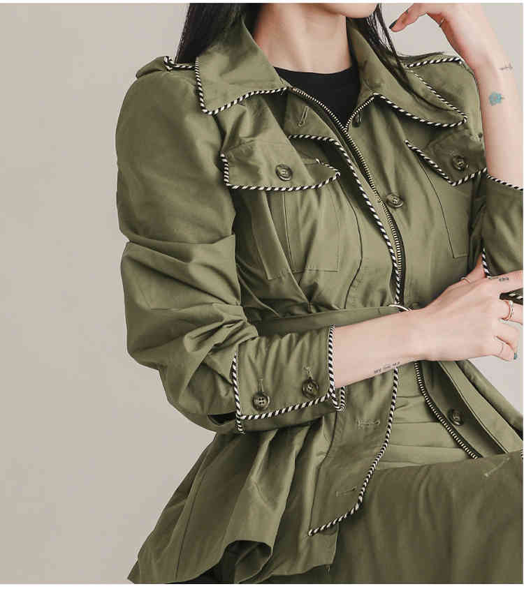 High quality Autumn women's two-piece set Elegant temperament ladies Slim Office Outwears + Waist OL skirt Female Suit 210519