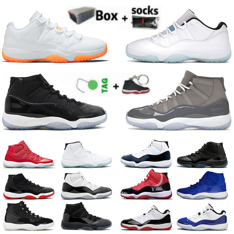 2021 Jumpman 11 11s Pro Chaussures de basket-ball authentiques pour hommes Concord High Cool Grey Citrus Low Legend Blue Space Jam Georgetown Hom