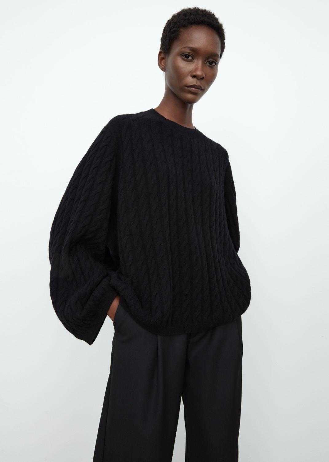 colors!! Tote*e cabl* winter season cashmere o-neck casual loose style longer rear sweater 211011Z