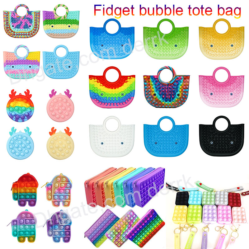 Fidget Toys Pencil Case Handbag Decompression Toy Finger Silicone Rainbow Pendant Push Bubble Fashion Handbags Party Simple Dimple Relief
Fidget Toys Pencil Case Handbag Decompression Toy Finger Silicone Rainbow Pendant Push Bubble Fashion Handbags Party Simple Dimple Relief