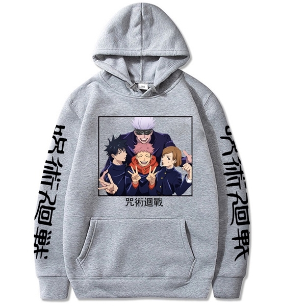 2021 Jujutsu Kaisen Hoodie Casual Hoodies Men and Women Unisex Anime Manga Black Hoodies Tops Clothes Y0809