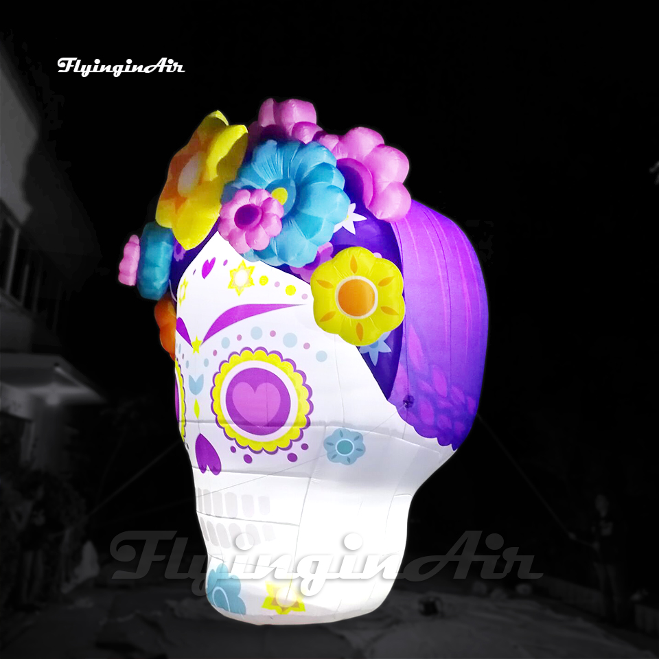 5m Giant Inflatable Mexican Catrina Sugar Skull Model For Day of The Dead