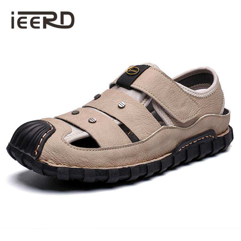 Sandals Size 48 Full Protective Men Genuine Leather Outdoor Breathable Summer Shoes Man Casual Beach Sandal, Black
Sandals Size 48 Full Protective Men Genuine Leather Outdoor Breathable Summer Shoes Man Casual Beach Sandal, Black